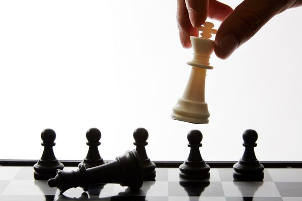 Man Playing Chess