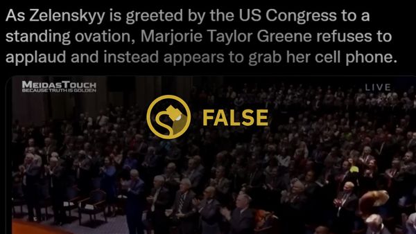 marjorie taylor greene, mtg refused to applaud zelensky