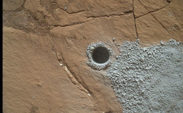 hole drilled on mars
