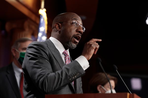 Yes one of Raphael Warnock's Twitter accounts once showed a tweet with the words the meaning of Easter is more transcendent than the resurrection of Jesus Christ and whether you are Christian or not through a commitment to helping others we are able to save ourselves.