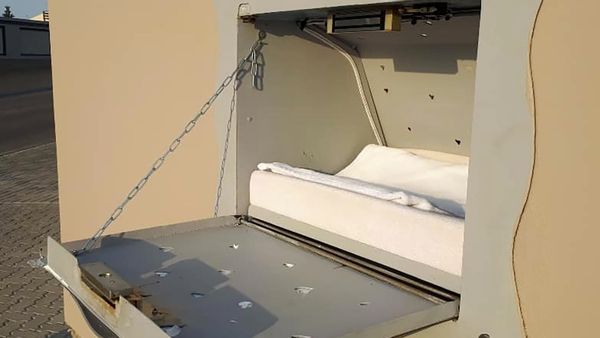 According to a Facebook post a couple in Namibia installed a baby deposit box or baby saver box