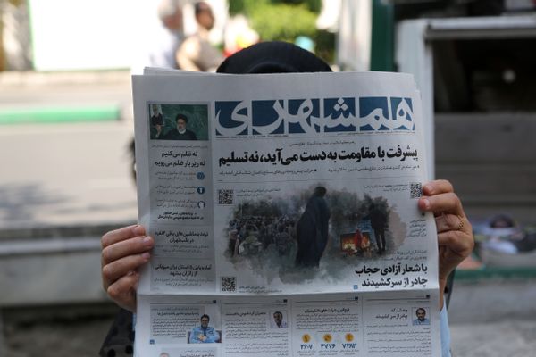 Newspaper, Text, Person
