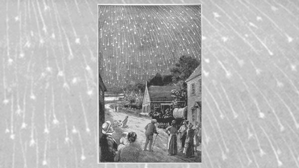 Leonids meteor shower, illustration from 