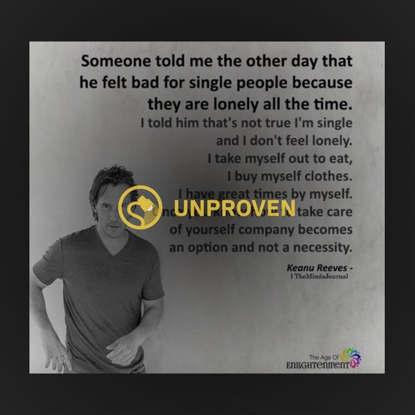 keanu reeves talks about being single and loneliness