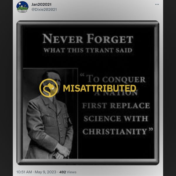 to conquer a nation first replace science with christianity