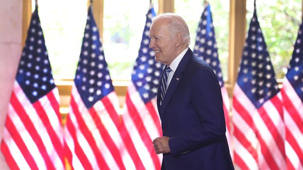 A viral video showed US President Joe Biden walking off of an MSNBC set before Nicole Wallace had a chance to throw the live interview to a commercial break.