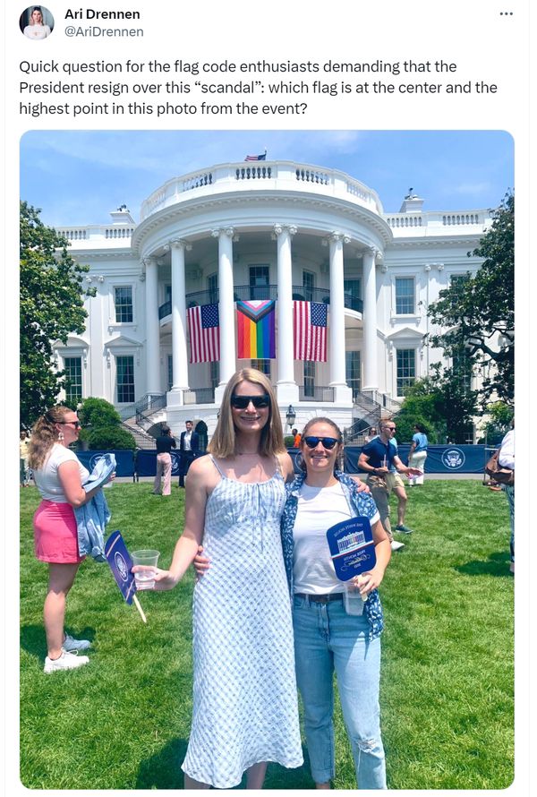 american flag on white house