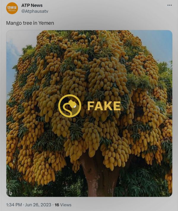 ai-generated image of mango tree