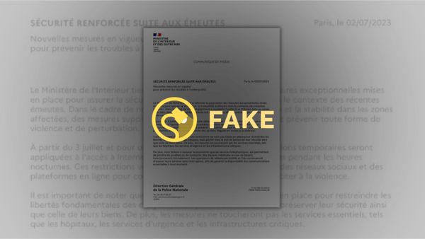 A French press release claiming the country has shut down internet access in the country is labeled Fake.