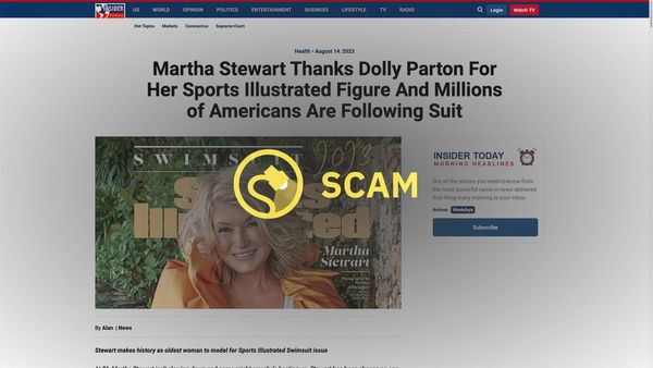 Martha Stewart and Snoop Dogg are not romantically involved or married, nor did they ever endorse keto weight loss gummies with Dolly Parton.