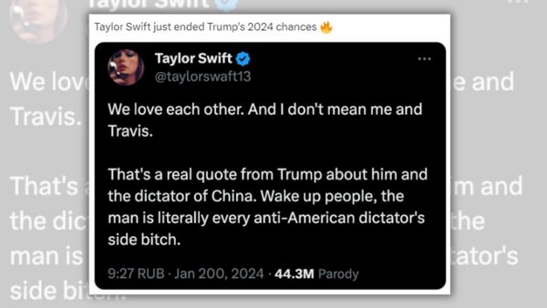 A X post said, 
