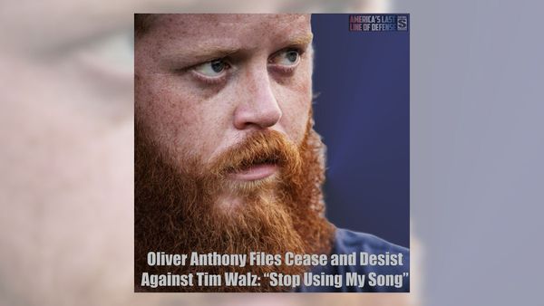 An online rumor claimed Oliver Anthony filed a cease and desist order against Tim Walz for playing Rich Men North of Richmond.