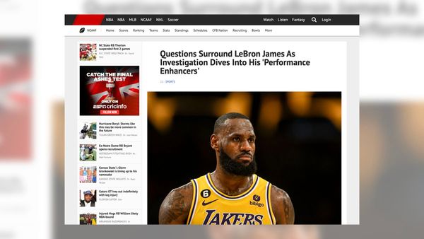 Online scammers falsely claimed the International Olympic Committee launched an investigation against LeBron James for taking performance-enhancing drugs.