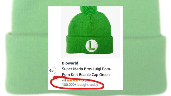 Online users discussed a fake image showing a green Luigi beanie sold more than 100000 units on the day of the arrest of Luigi Nicholas Mangione.