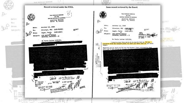 An image of purportedly real documents from the investigation into the assassination of John F. Kennedy Jr. 