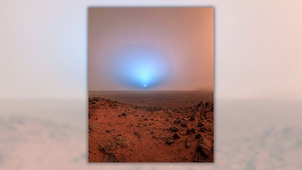 A fake image shows a sunset on Mars