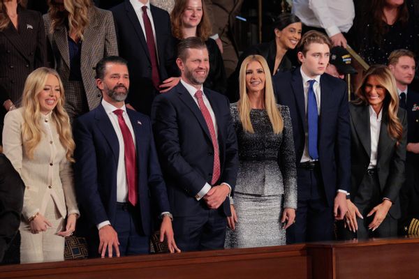 Image shows all of U.S. President Donald Trump's children attending his State of the Union address in 2026.