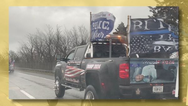 Screenshot of a video U.S. President Donald Trump posted on Truth Social depicting former President Joe Biden bounded and gagged in the back of a pickup truck.