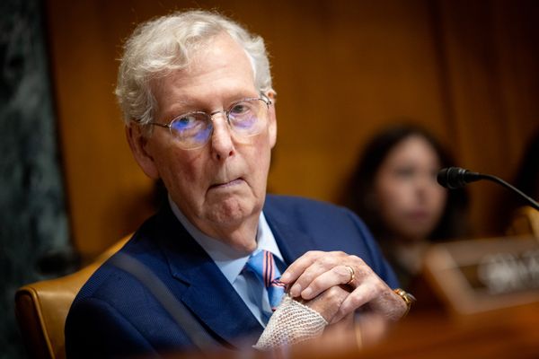 Senator Mitch McConnell (R-KY) is seen during a Senate Committee on Appropriations, Subcommittee on Department of Defense budget hearing at the Dirksen Senate Office Building in Washington, DC on May 19, 2026. 