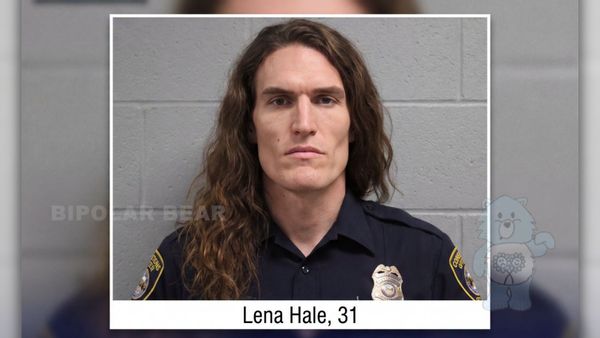 An image allegedly shows a mug shot image of a Lee County, Florida, corrections officer, for a prison for women, named Lena Hale.