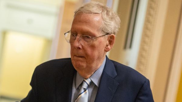 Image shows U.S. Senator Mitch McConnell. 