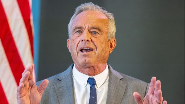 Health and Human Services Secretary Robert F. Kennedy Jr. speaks during a press conference at the Davis Global Center in Omaha, on Thursday, Aug. 20, 2026.