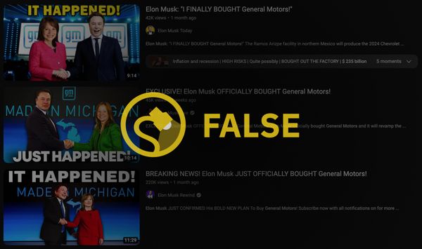 The idea that Elon Musk bought GM is a false rumor.